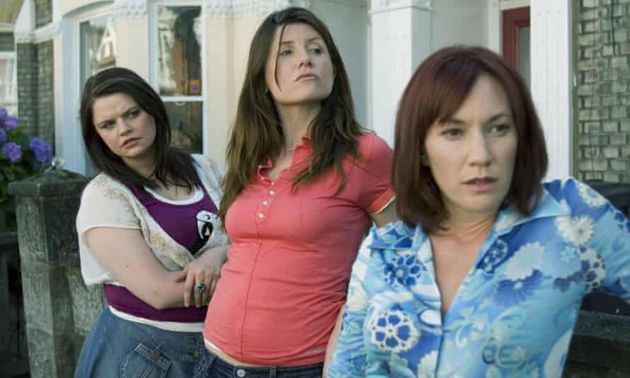 With Rebekah Staton (left) and Tanya Franks in Pulling.