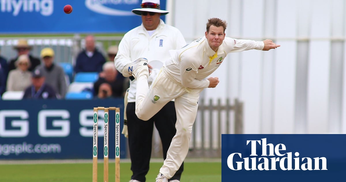 Steve Smith has a quiet day on return for Australia against Derbyshire