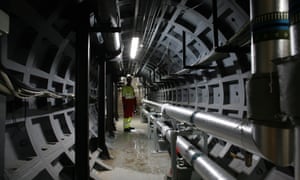 The network of tunnels exporting heat to the City of London