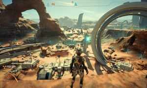 a scene from the video game mass effect andromeda