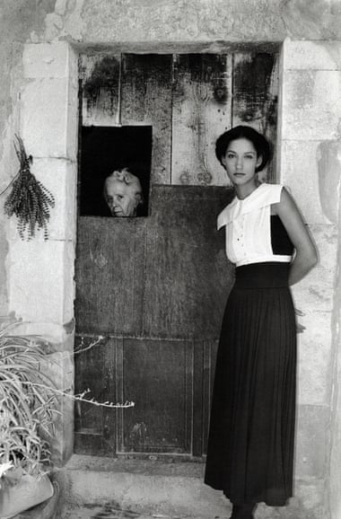 The Italian model Marpessa in Sicily in 1987.