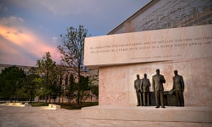 The new Dwight D. Eishenhower Memorial in DC, designed by Frank Gehry.