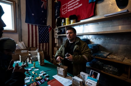 Denis Ianenkov runs the sovenier shop at Russia’s Bellingshausen Antarctic research station.