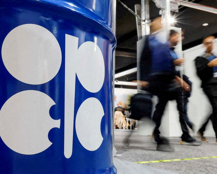 Oil price rises after Opec+ pauses oil output hikes amid glut fears – business live