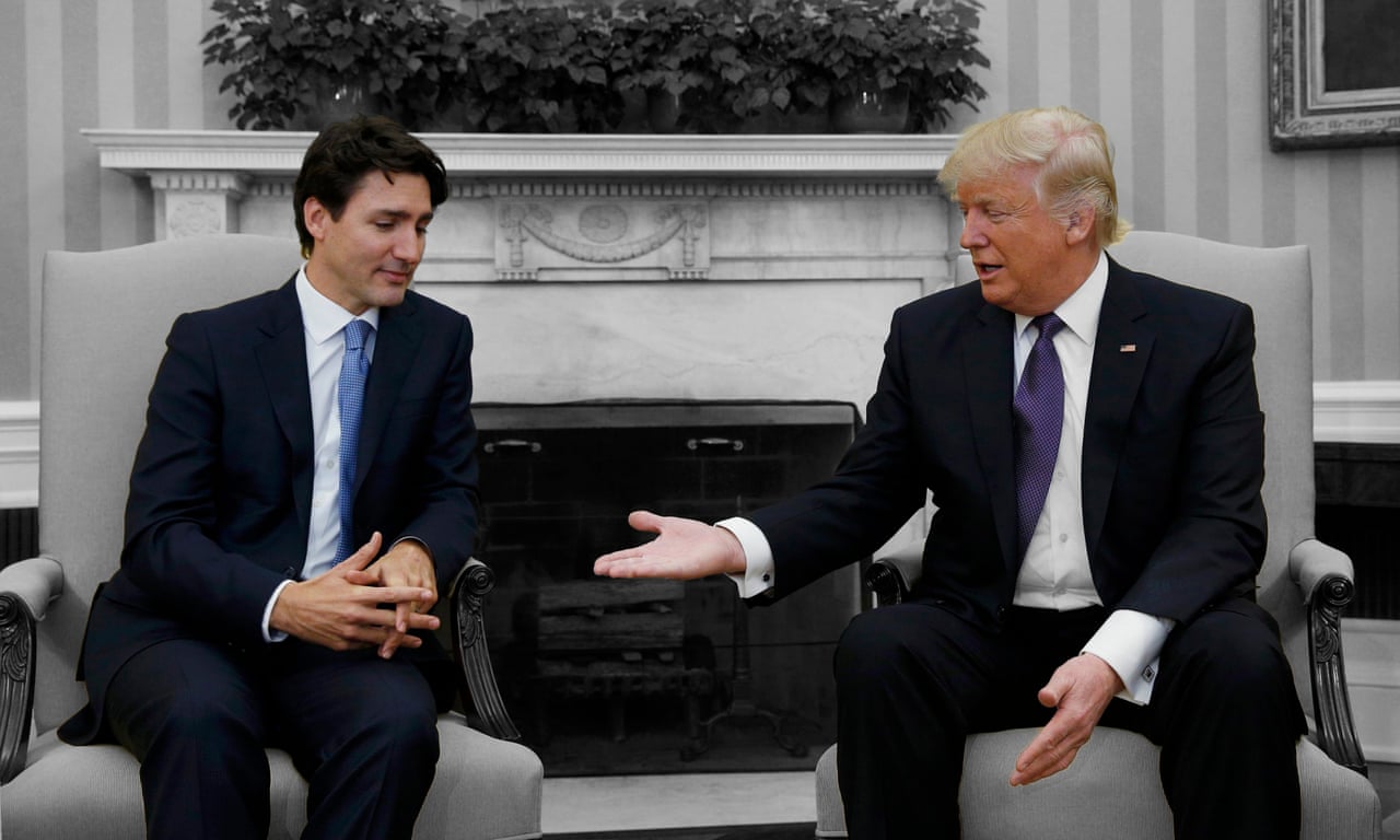 Donald Trump S Strange Handshake Style And How Justin Trudeau Beat It Video Us News The Guardian Donald Trump S Strange Handshake Style And How Justin Trudeau Beat It Video Us News The Guardian