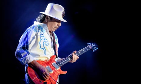 Carlos Santana performing in Milan in 2013.