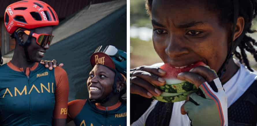 Xaverine Nirere (left) and Nancy Akinyi of the Amani women's team.