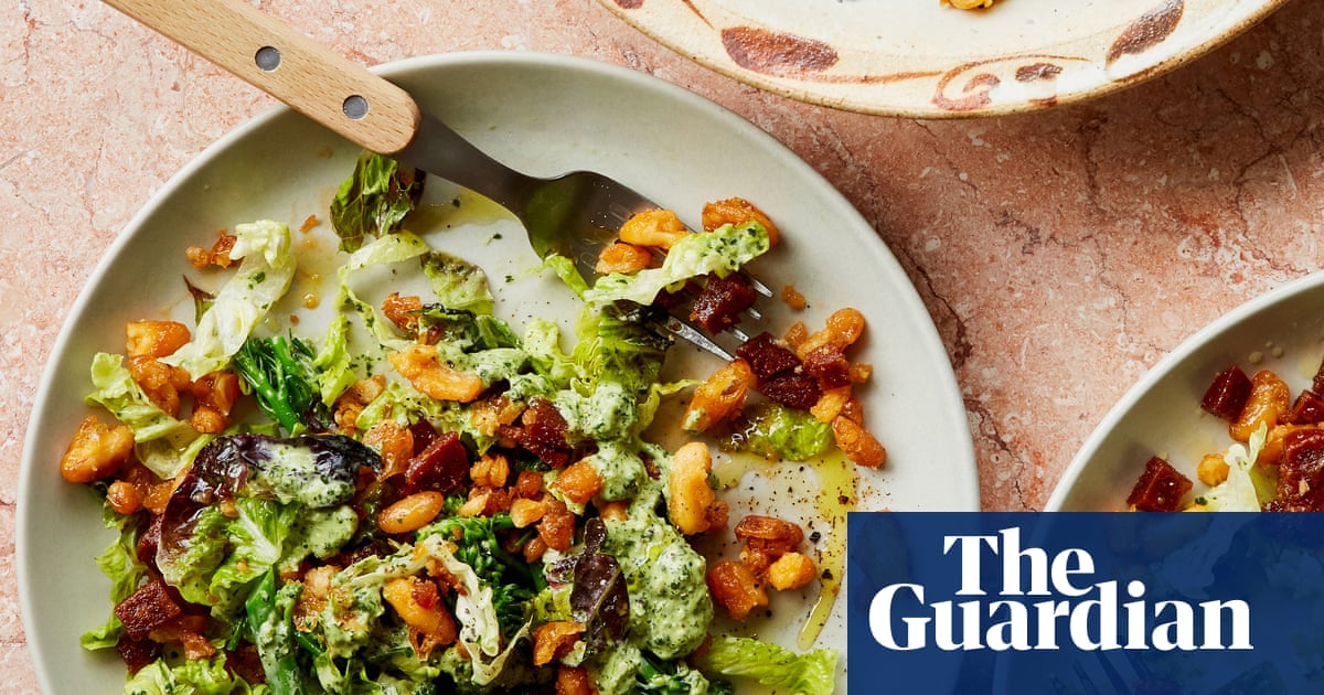 Rukmini Iyer's quick and easy recipe for crispy butter bean, chorizo and cos salad | Quick and easy