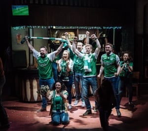 You can almost taste the Tennent’s … the on-stage bar is more working men’s club than romanticised tavern.