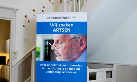 A doctor’s recruitment poster at Levenseindekliniek, and end of life clinic in The Hague. 