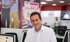Simon Fox, Chief Executive of Trinity Mirror. Photographed in the Daily Mirror Newsroom