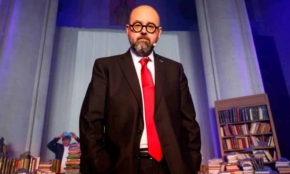Carlos Ruiz Zafon at the launch of The Labyrinth of the Spirits at the Expiatory Church of the Sacred Heart of Jesus in Barcelona.