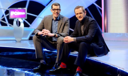 Richard Osman (left) on the set of Pointless with Alexander Armstrong.