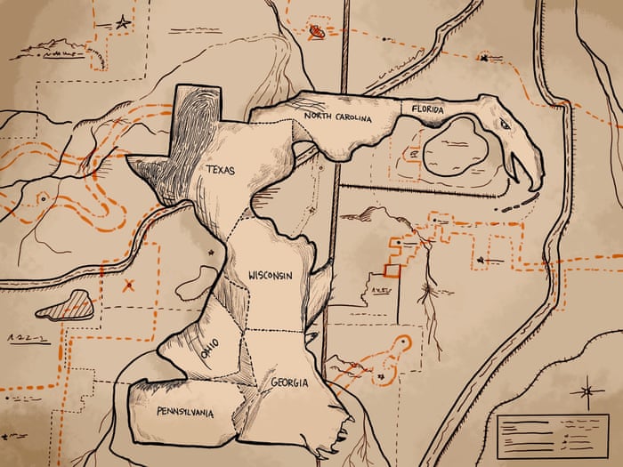As Biden Won The Presidency Republicans Cemented Their Grip On Power For The Next Decade Us Politics The Guardian Florida State House Map 2022