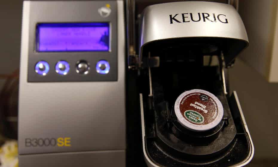 A single-serve Keurig Green Mountain brewing machine. A handful of coffee companies are developing 100% compostable pods to address the challenges of single-serve pods ending up in landfills.