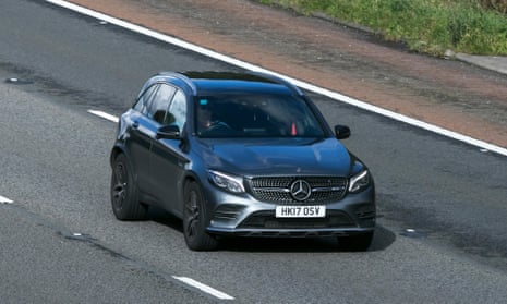 2017 Mercedes-Benz AMG GLC on the M6 motorway