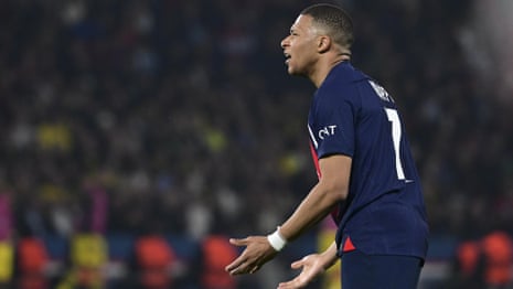 Disappointed Mbappé urges team to 'keep working' despite Champions League loss – video