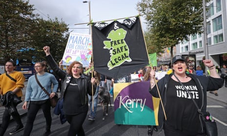Protesters during the March for Choice demonstration