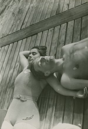 A photograph of bathers by Erika Koch, who was forced to leave her school in Berlin because she was Jewish, and sought refuge in the UK at the end of 1936.