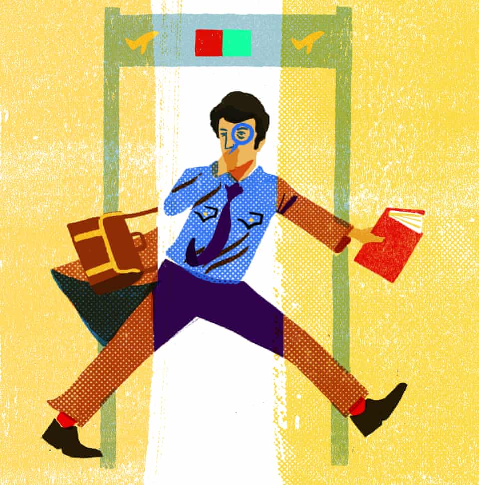 airport security illustration for long read piece by Edward Schwarzschild