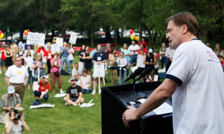 Andrew Wakefield in May 2010, addressing the American Rally For Personal Rights in Chicago.