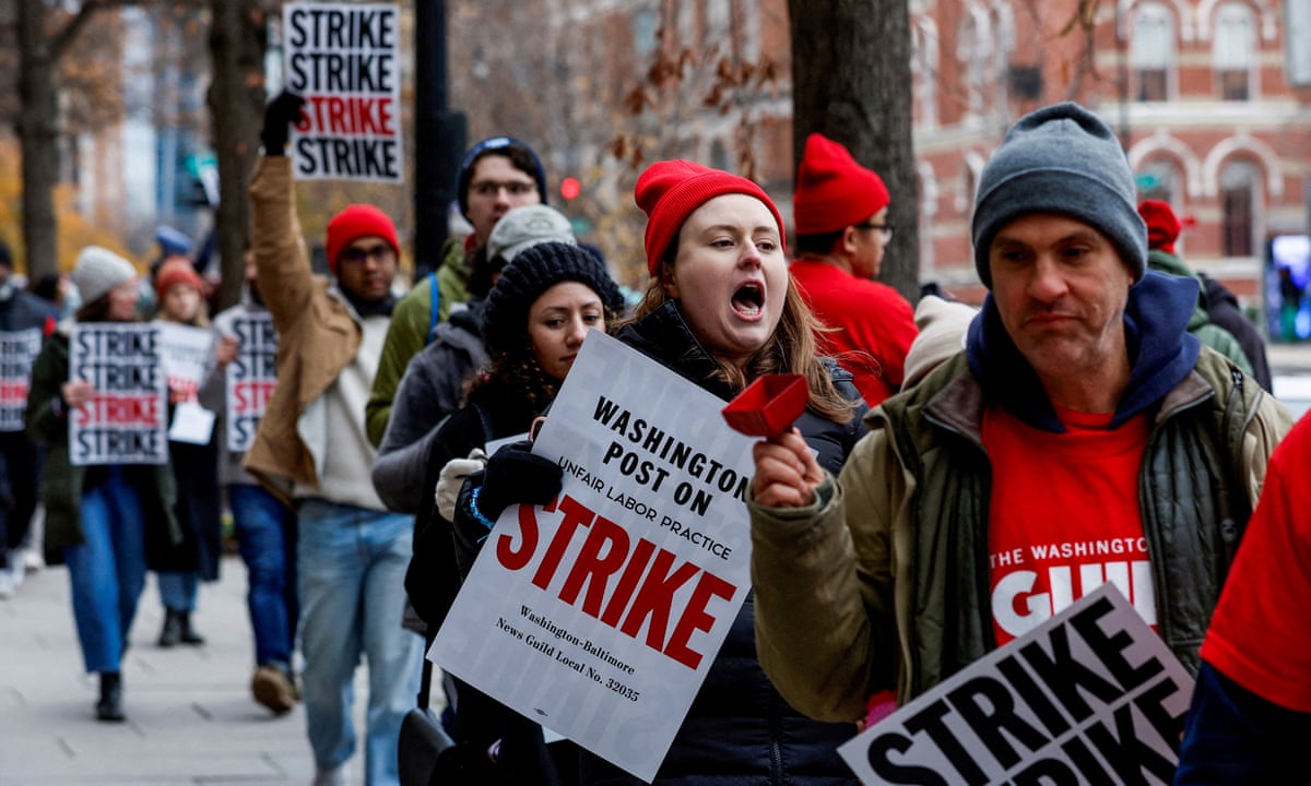 Washington Post journalists launch 24-hour strike in first stoppage since  1975 | Washington Post | The Guardian