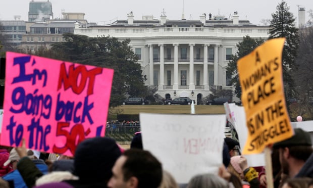 Hundreds of thousands of people attended the Women’s March on Washington on Saturday.