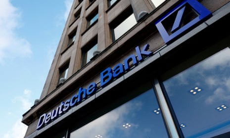 The logo of Deutsche Bank is seen in Brussels, Belgium, on 6 December 2022.