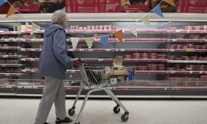 Shelves at a supermarket in Manchester, Britain, earlier this week.