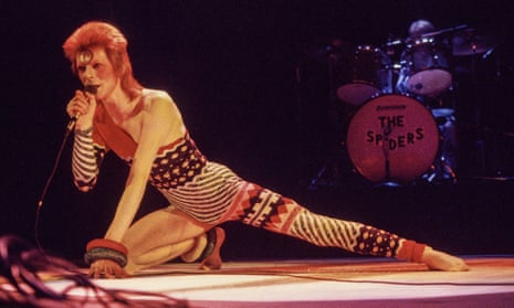 David Bowie as Ziggy Stardust in concert at Earl's Court, London, 12 May 1973.