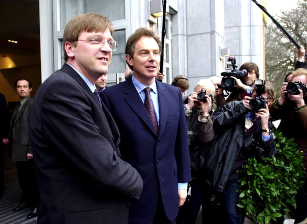 With Tony Blair in 2000