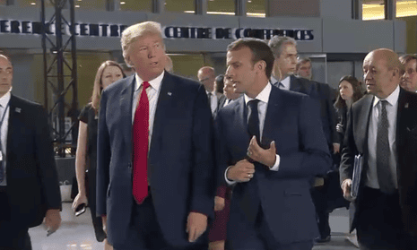 President Trump and President Macron at the Nato summit