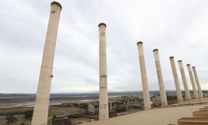 The chimney stacks of Hazelwood power station in Victoria, which is closing this week.