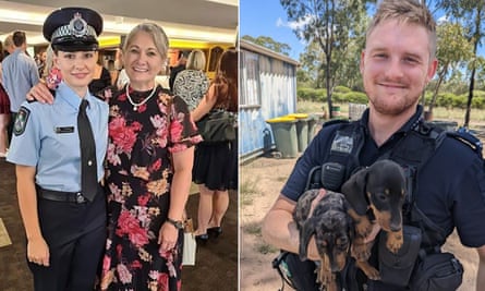 Slain Queensland police officers Constable Rachel McCrow and Constable Matthew Arnold.
