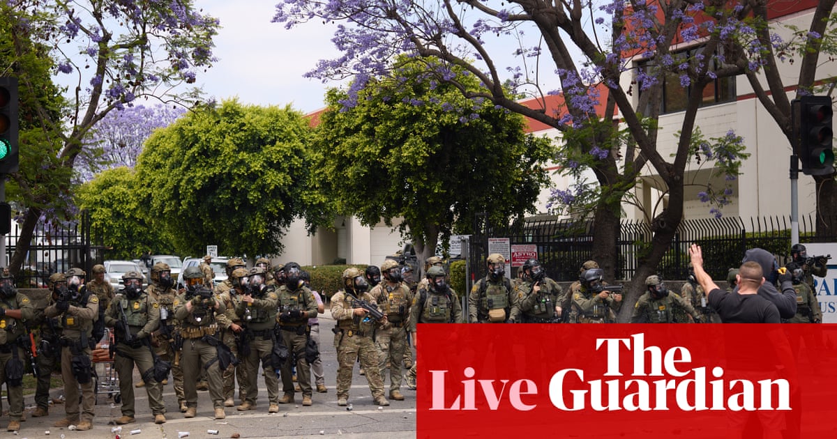 Trump praises great job' by national guard in calming LA protests, as mayor says troops are not in the city US politics live