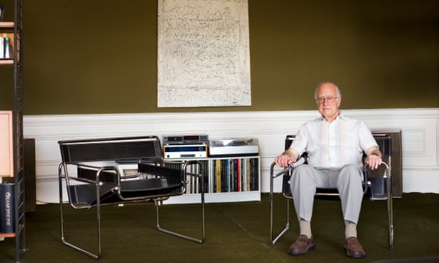 Peter Higgs pictured at home in Edinburgh, Scotland in 2007.