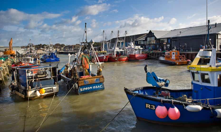 Fishing boats at Whitstable harbour, Kent