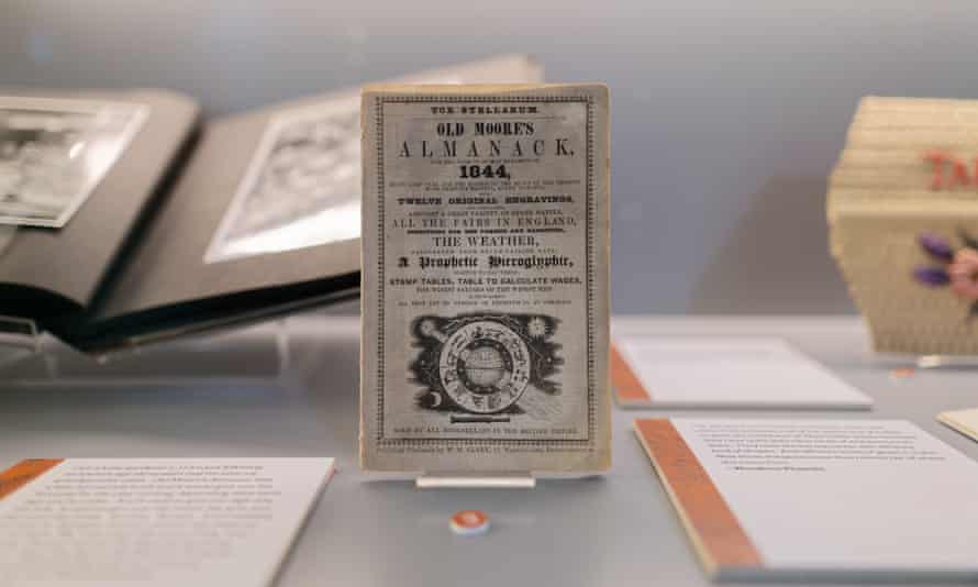 Old Moore’s Almanack, which Ras Prince Morgan uses to find the best time for planting, on display at the Sowing Roots exhibition at the Garden Museum in Lambeth, London.