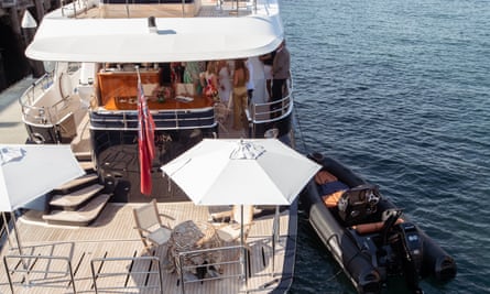 Yacht enthusiasts at the Superyacht Soiree at Jones Bay Wharf, Sydney on 11 March 2023