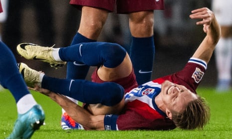 Nations League roundup: Arsenal's Martin Ødegaard forced off with injury |  Nations League | The Guardian