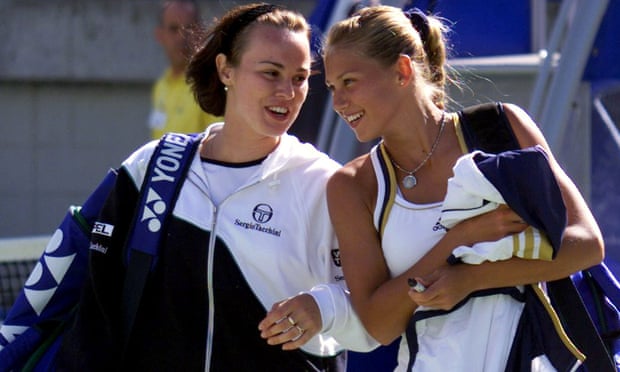 Anna Kournikova with Martina Hingis in 1999