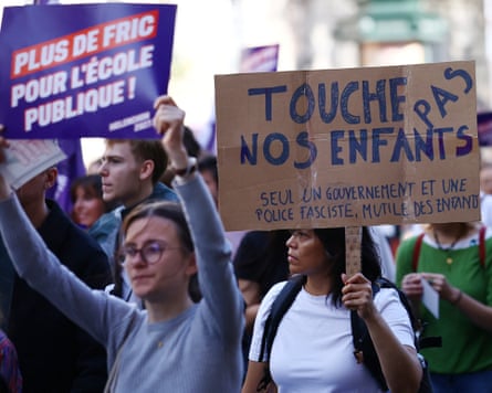 ‘Hands off our children’ … there is widespread support for the protests.