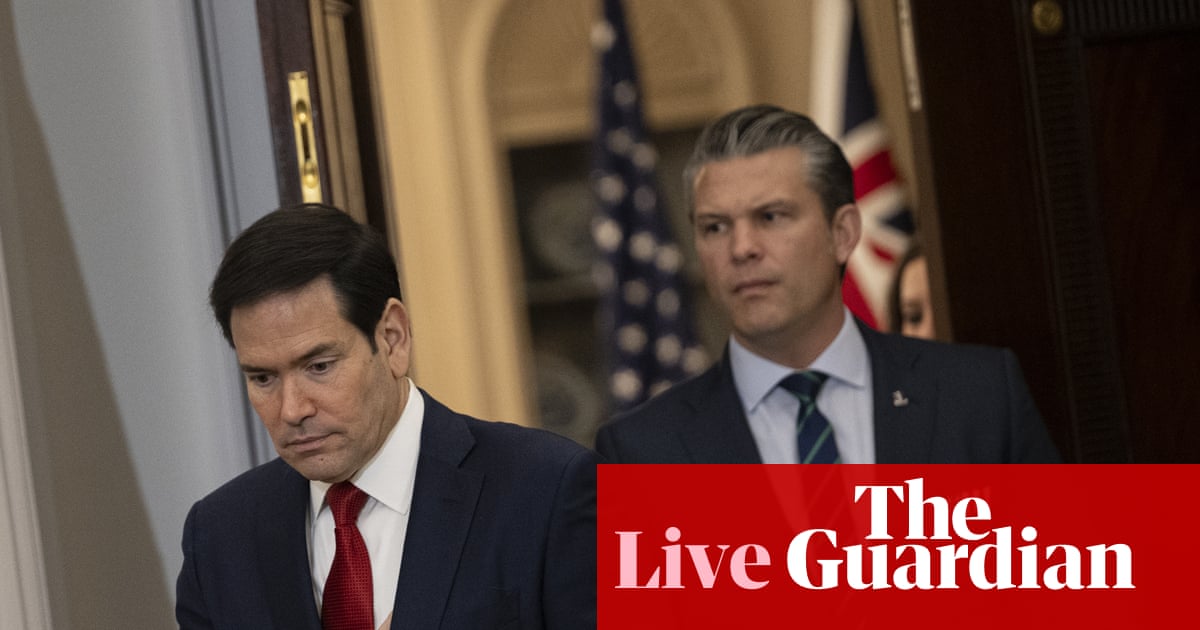 Hegseth and Rubio expected to brief ‘Gang of Eight’ as Trump refuses to rule out sending troops to Venezuela – US politics live