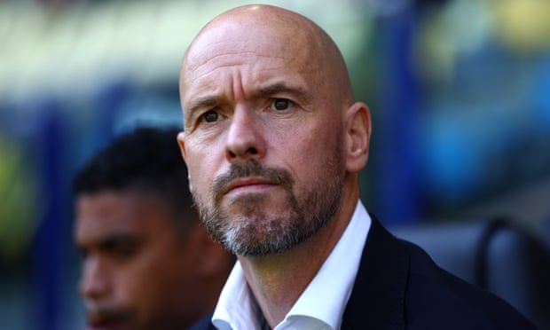 Erik ten Hag pictured last Sunday during his final match as manager of Ajax