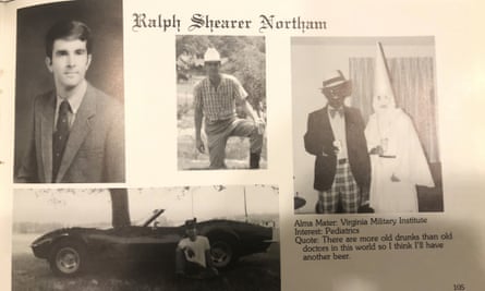 Ralph Northam’s page in his 1984 Eastern Virginia Medical School yearbook.