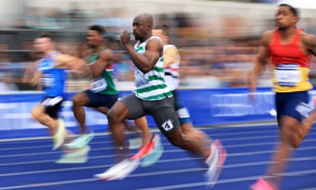 Eugene Amo-Dadzie competes at the UK Championships