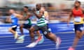 Eugene Amo-Dadzie sprints at the UK Championships