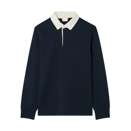 John Lewis Cotton Rugby Shirt, Sky Captain