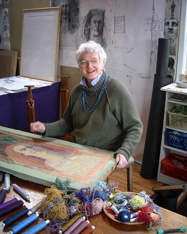 Audrey Walker in her studio, 2000.