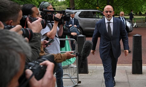 Nadhim Zahawi arrives at the HM Treasury in July 2022 to start his new job as chancellor